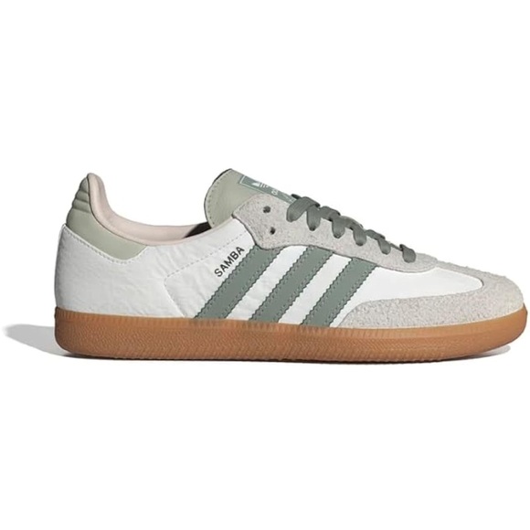 Adidas Samba Sneakers in Silver Green & Putty Mauve - Picture 10 of 11